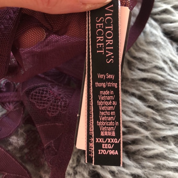 NWT Victoria's Secret Very Sexy Floral Embroidery Thong - Picture 3 of 5